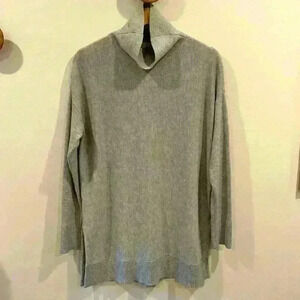 Ann Taylor Loft Turtleneck Oversize Knit Sweater Long Sleeve Gray Melange Size S
